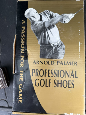 Arnold Palmer AP4000 Professional Golf Spiked Shoes White/Black Men s 10.5 M