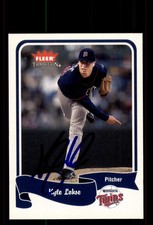 Signed Baseball Card Auto Kyle Lohse 2004 Fleer Tradition #262 Minnesota Twins