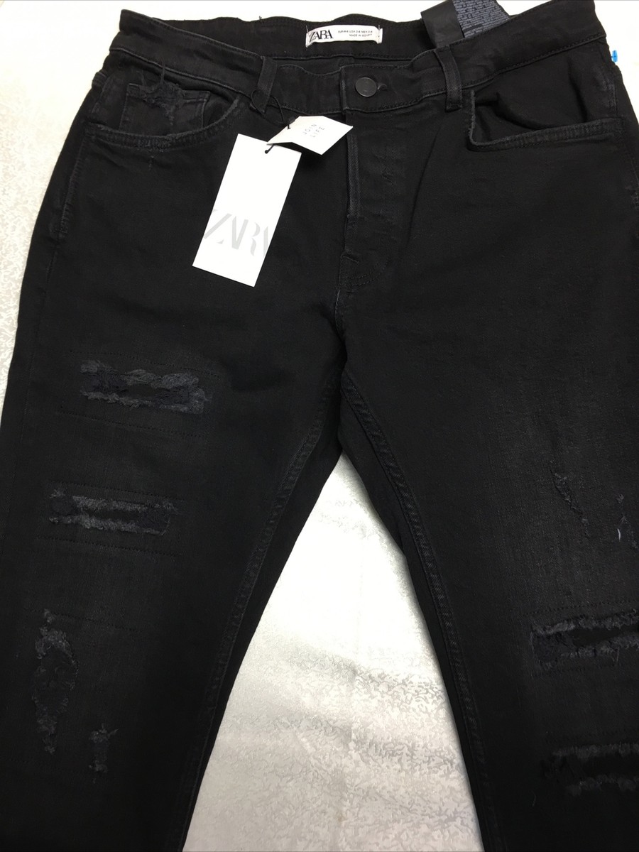Jean Noir Stretch Zara Taille 34, Style Jeggings, Très Bon état D'occasion