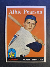 1958 Topps Baseball Albie Pearson Washington Senators Rookie Card #317. rookie card picture