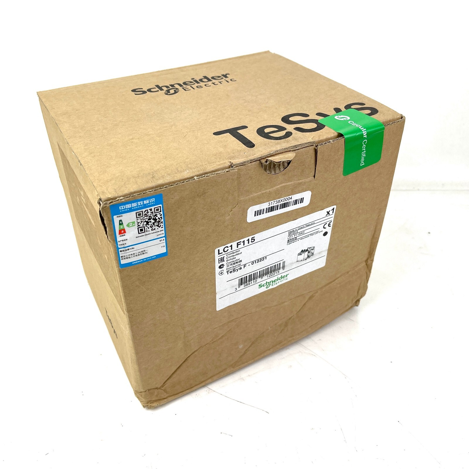 Contactor LC1F115 Schneider 3P 55kW at 400V 115A