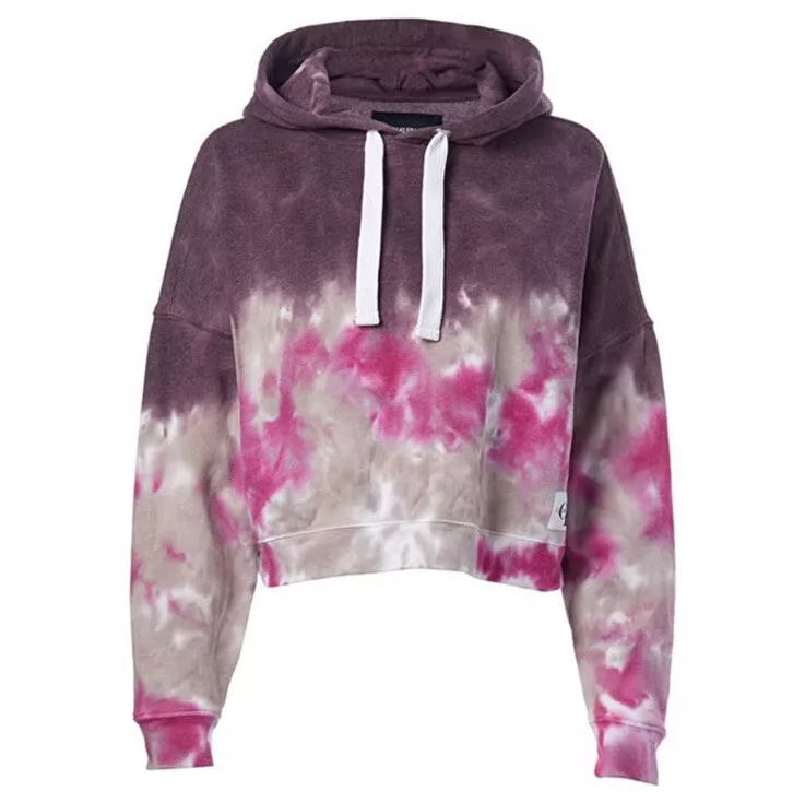 Calvin klein tie dye cropped hoodie sales