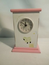 Wendy Bellisimo Desk / Shelf Quartz Clock Sweet Dreams Sheep Moon Stars Nursery
