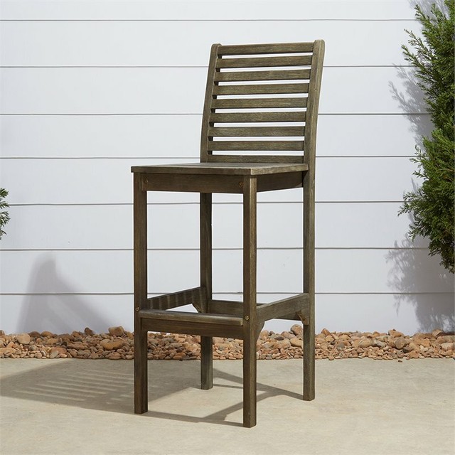 VIFAH V1354 Renaissance Outdoor Hand-scraped Hardwood Bar Chair