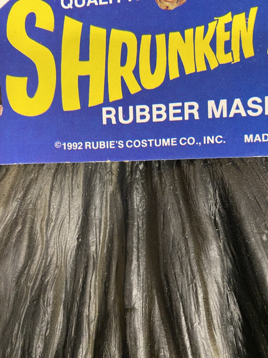 Shrunken Head Rubber Mask 1992 Rubie's Costume Co New With Tag