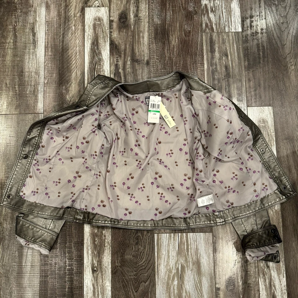 Women’s Faux Leather Green Jacket Size L Kut From The Kloth Stitch Fix Blazer - Image 2 of 4