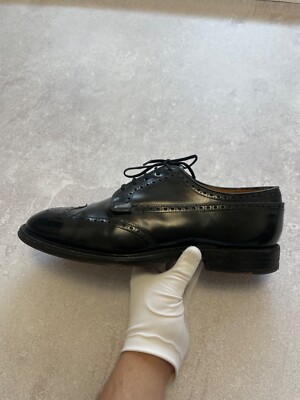 Church's Grafton Black Leather Brogue Shoes HandMade Men's UK 11.5