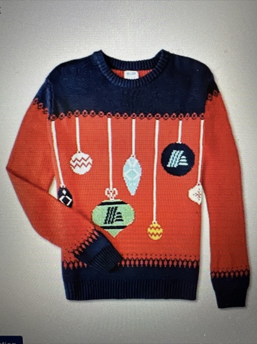 Aldi Gear Unisex Red Ornament Christmas Sweater Size XXL New