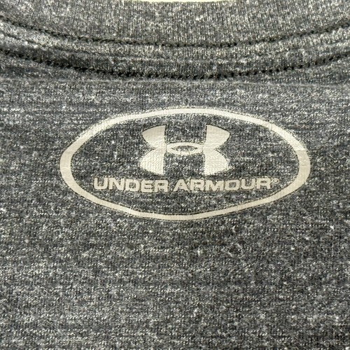 Project Rock T Shirt Size Large Gray Progress Through Pain Loose Under Armour - Picture 16 of 20