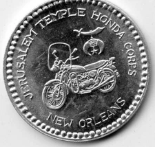 Mardi Gras Doubloon Jerusalem Temple Honda Corps1982 Aluminum