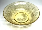 Vintage Federal Yellow Depression Glass Sharon Cabbage Rose 10" Large Fruit Bowl