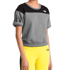 The North Face Sweatshirt Womens Small Relaxed Short Sleeve Crew Neck Grey