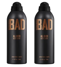 *PACK OF 2* DIESEL BAD for Men ALL OVER BODY SPRAY 5.78 oz 163.9g NEW IN CAN