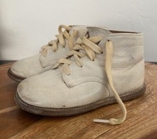 VTG 60s 70s Stride Rite Baby Shoes Hard Bottom High Top Boots SZ 5/6 