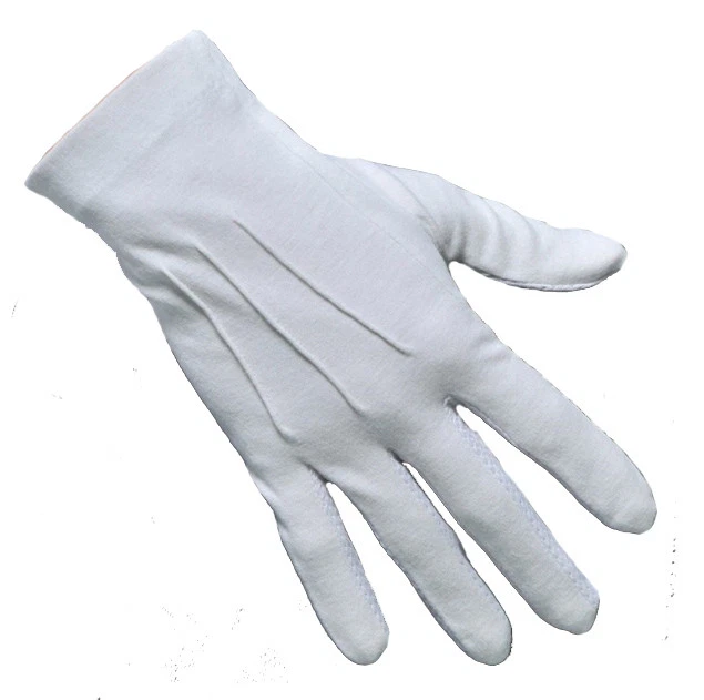 White Gloves Masonic Freemason Parade Ceremonial Formal Cotton Nylon Dress Glove - image 2 of 4