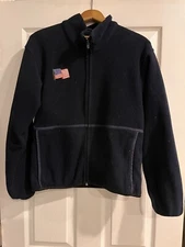 VTG WearGuard Men's Size S Solid Navy Fleece Lined Full Zip   Jacket