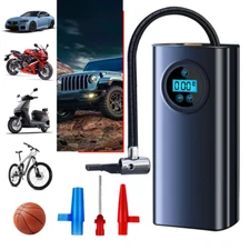 150 PSI Air Compressor Tire Inflator Fits Car Moto Bike Tires Air Pump Cordless