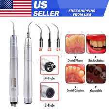 Dental Ultrasonic Air Perio Scaler Handpiece Hygienist 2/4 Holes 3 Tips