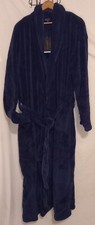 NWT Alexander Del Rossa 1X/2X Robe Tie Closure Mens Unisex Dark Blue 2 Pockets