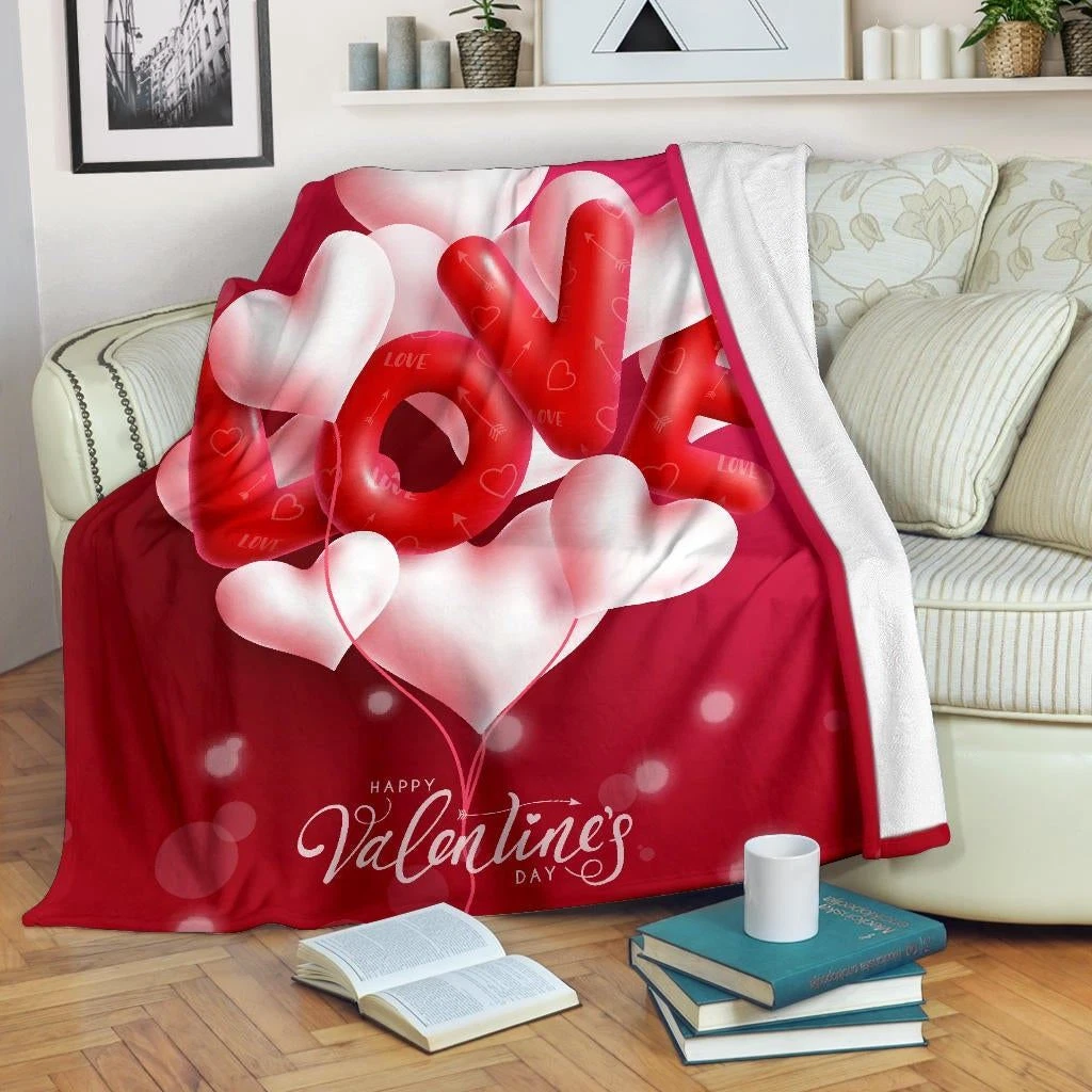 Valentines Day Love Balloons Blanket eBay