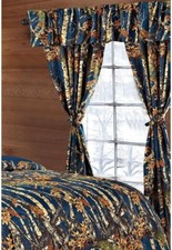 Dark Blue Camouflage Camo Curtain set 5 pcs