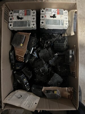 50+ Lbs Of Circuit Breakers. Many Different Brands. Some Are Brand New