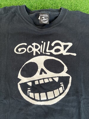 Vintage Early 2000's Gorillaz XRay Skull Graphic T Shirt