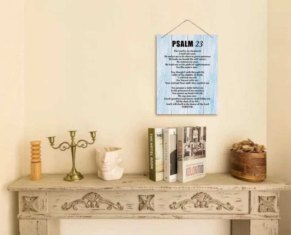 Inspirational Wood Art Signs, Psalms 23- the Lord Is My Shepherd, Bible Verse - Image 2 of 4