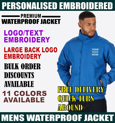Personalised Embroidered Text Ralawise RG045 Mens Waterproof Workwear Jacket