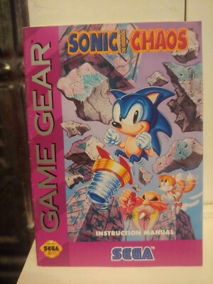 Vtg 1993 SONIC The Hedgehog CHAOS Sega GAME GEAR Instruction Manual ...