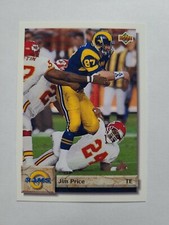 JIM PRICE 1992 UPPER DECK FOOTBALL CARD # 128 E7640