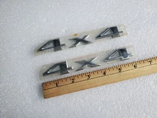 (2) Genuine Mopar Nameplate 4X4 LOGO OEM NAME Plate Emblem Badge 6 Inch 2L3 