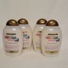 4X OGX Extra Strength Damage Remedy + Coconut Miracle Oil Shampoo & Conditioner