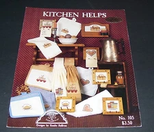 COUNTED CROSS STITCH LEAFLET PATTERN HOMESPUN ELEGANCE 1989 KITCHEN HELPS #105