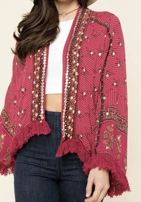 Raspberry Oversized Jacket embelished 