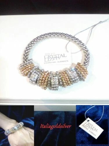 Bracciali di bigiotteria Swarovski argento in cristallo