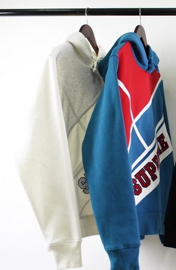 Sweat à capuche Supreme Diagonal Sweat à capuche SS18 AUTHENTIQUE M blanc