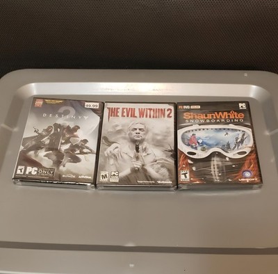 Destiny 2, The Evil Within 2 and Shaun White Snowboarding PC BRAND NEW