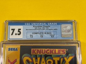 Knuckles Chaotix (1st Print, CGC 7.5 (9.4 Cart!), Sega Genesis 32X) not WATA PSA