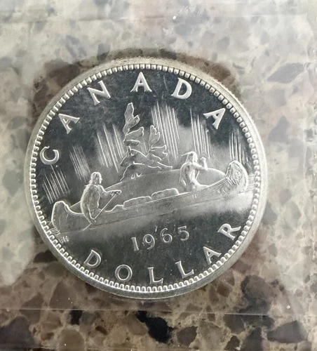 1965 CANADA SILVER DOLLAR ICCS PL65 CERTIFIED XFZ 130 LB, P5, HEAVY CAMEO