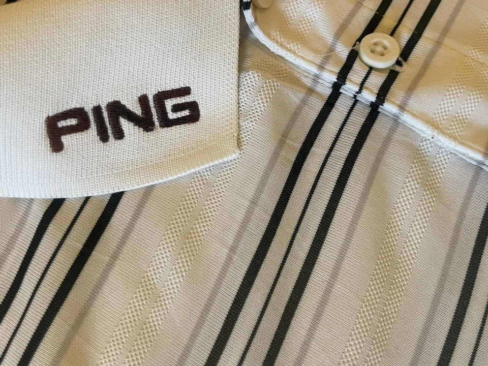Ping Collection Men's White Stripe T- Shirt Size XL. - Image 4 of 4