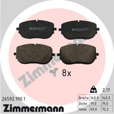 Bremsbelagsatz Scheibenbremse ZIMMERMANN 26592.190.1 für MERCEDES KLASSE W206