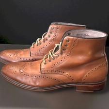 Mens Sz 12 JOSEPH ABBOUD Brown Leather Wingti...