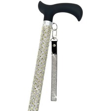 Jacqueline Kent Royal Ice Adjustable Crystal Rhinestone Cane, Canary Yellow