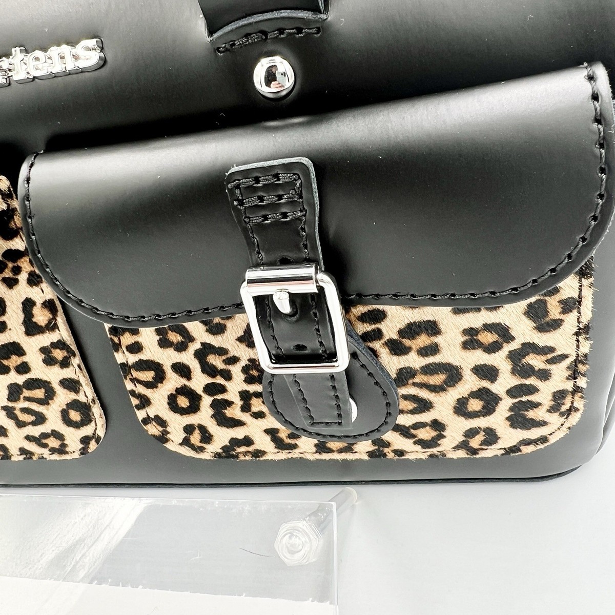 Dr. Martens KIEV Leopard Hair-On Top Handle Bag - Black Dr. Martens KIEV Leopard Hair-On Top Handle Bag - Black