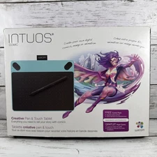 Wacom Intuos Comic CTH-690/K1 Pen & Touch Tablet with Case Tested Working