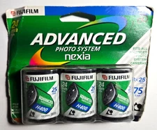 New Fujifilm Advanced 400 25 Exposure 24mm 3 Film Package Expired Jan 2002