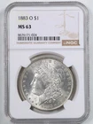 1883-O $1 Morgan Silver Dollar MS63 NGC 8676171-024