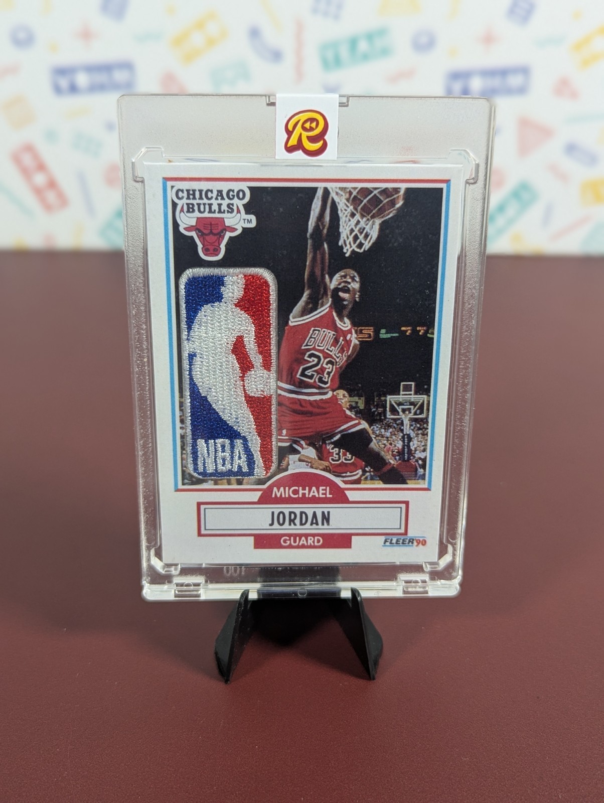 Michael Jordan Custom Logoman Patch Card - Customized 1990-91 Fleer Card view 1