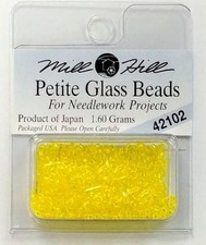 Mill Hill Glass Beads - Color 42102 Lemon Petite 15/0 Seed Bead - 1.60 Grams